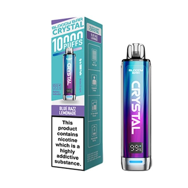 BLOODY BAR CRYSTAL 10000 PREFILLED POD BLUE RAZZ LEMONADE 20MG (SINGLE)