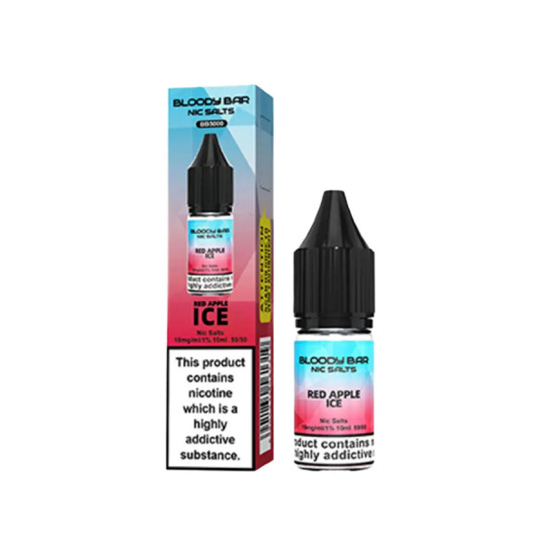 BLOODY BAR BB5000 NICOINE SALT RED APPLE ICE 10MG 10ML